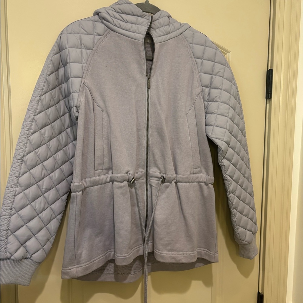 Quilted Women's Jacket in Light Gray